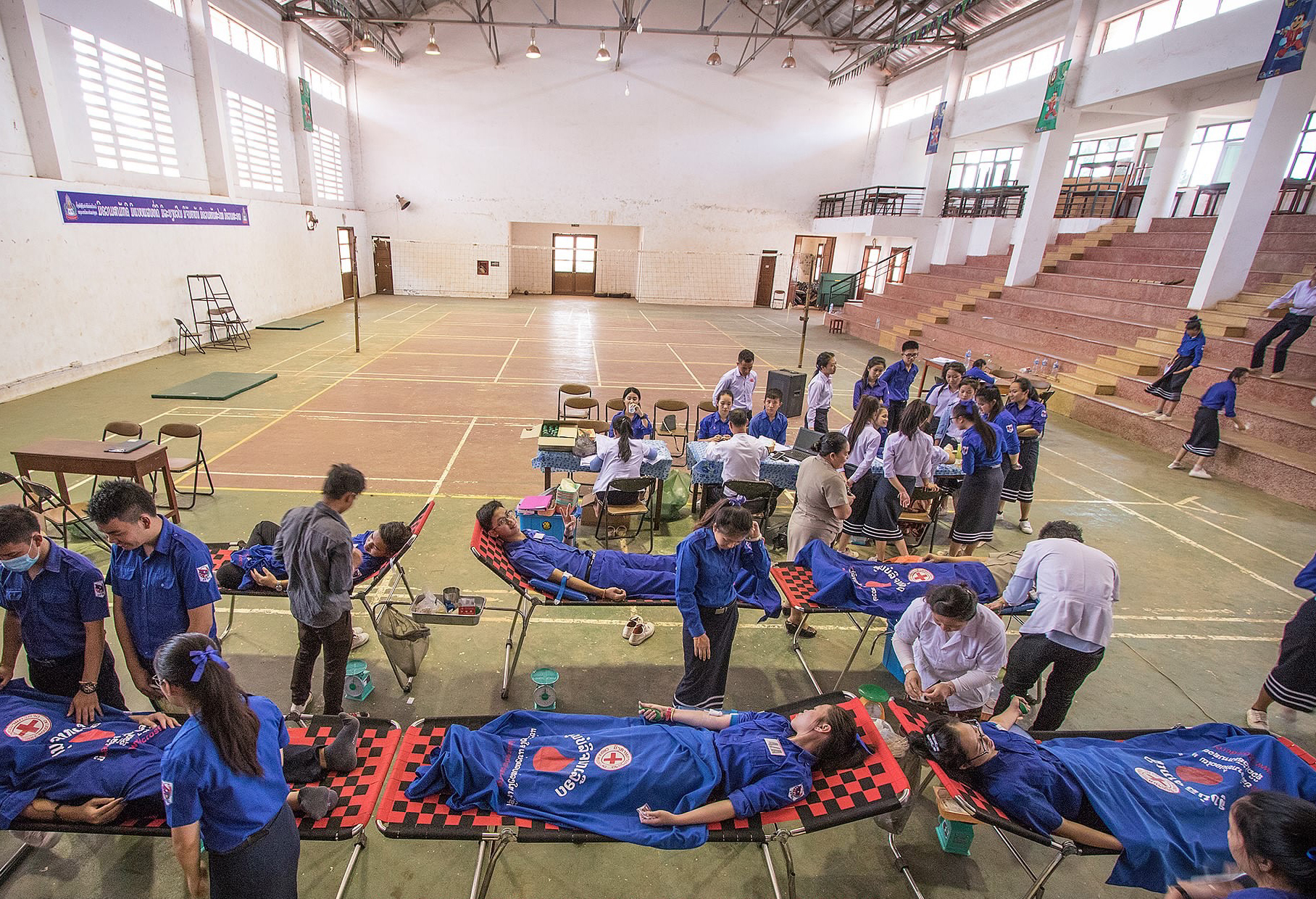 Blood Donation Drive to Mark International Volunteer Day Sees Large Turnout of Donors