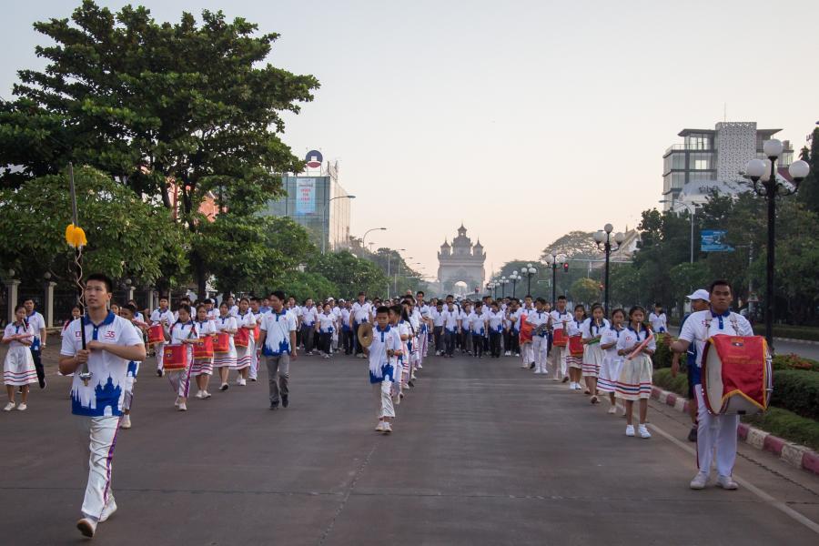 Health Walk from Patuxay Monument to Vientiane Centre, November 2019.