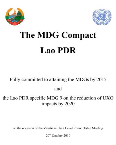 2010 MDGs Compact of Lao PDR - Cover