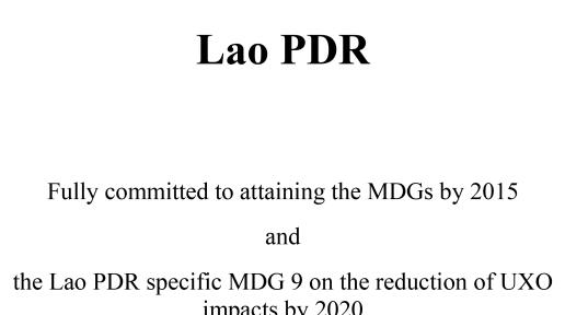 2010 MDGs Compact of Lao PDR - Cover
